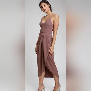 Lulus Womens Mauve Purple Reinette Spaghetti Strap Midi Dress Size‎ XS